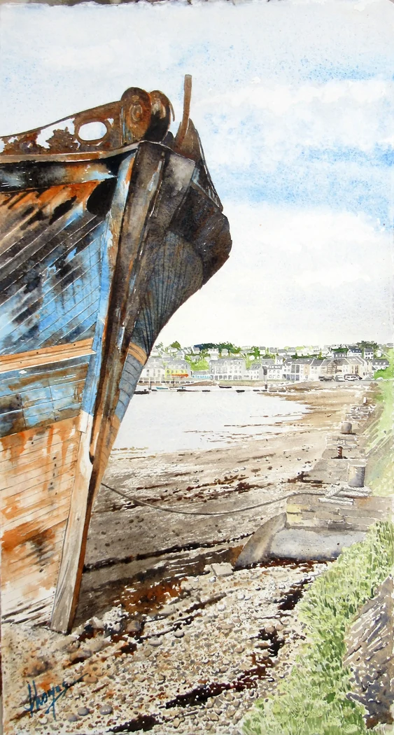 Camaret 1     40x70     350€     Epave dans le cimetiere de Camaret