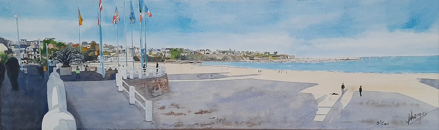 St Cast les drapeaux  panoramique      38x90     450€