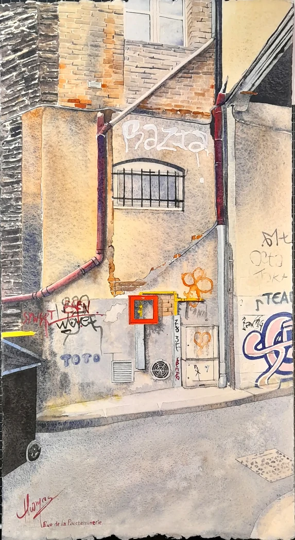Rennes, rue de la Parcheminerie     45x72     450€
