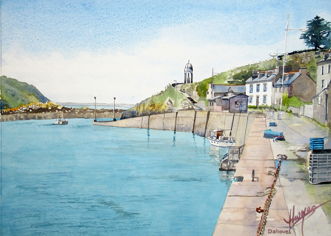Le port de Dahouet près de Pléneuf Val-André     40x50     330 €