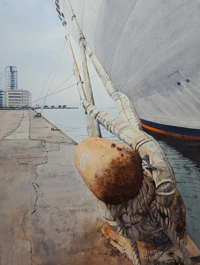 Escale à Izmir lors d'une croisière      50x60     400€