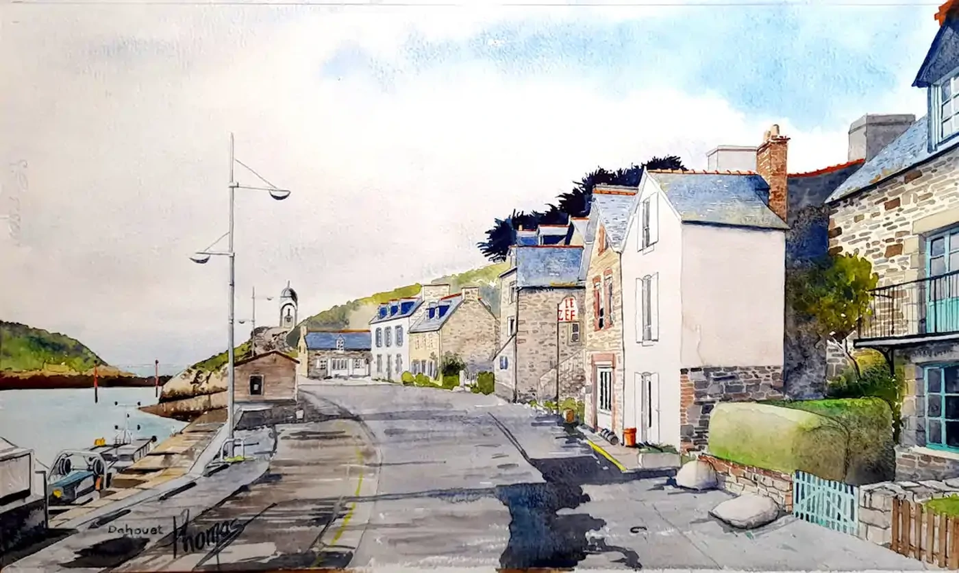 Dahouet      40x60     350€     Le port près de Pléneuf.